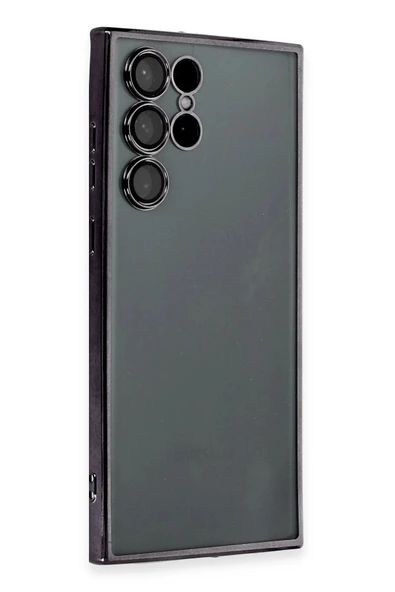 Samsung Galaxy S22 Ultra Kılıf Lensli Silikon - Siyah ürün görseli