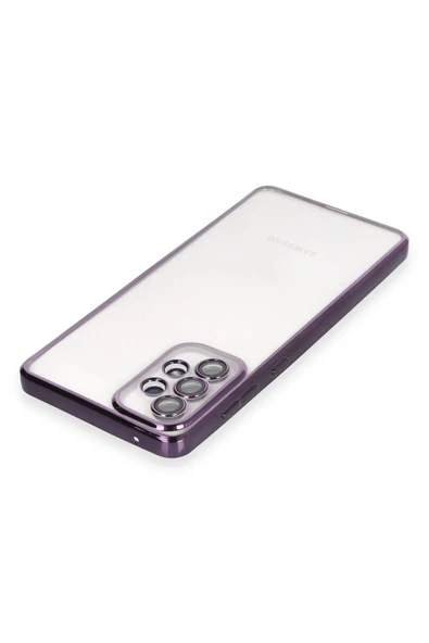 Samsung Galaxy A33 5G Kılıf Lensli Silikon - Mor - Resim 3
