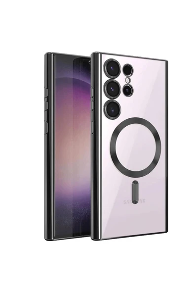 Samsung Galaxy S22 Ultra Kılıf Kross Magneticsafe Kapak - Siyah ürün görseli