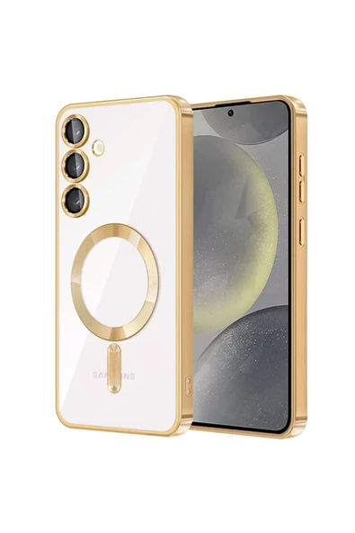 Samsung Galaxy S23 Kılıf Kross Magneticsafe Kapak - Gold ürün görseli