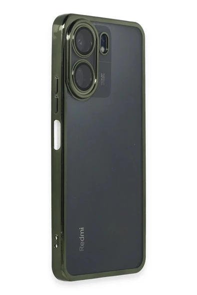 Xiaomi Redmi 13C Kılıf Lensli Silikon - Yeşil - Resim 2