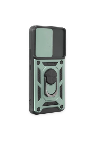 Samsung Galaxy S24 Kılıf Pars Lens Yüzüklü Silikon - Yeşil - Resim 2