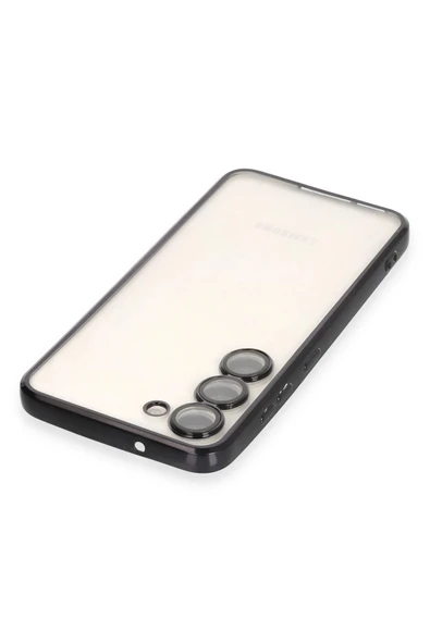 Samsung Galaxy S23 Plus Kılıf Lensli Silikon - Siyah - Resim 3