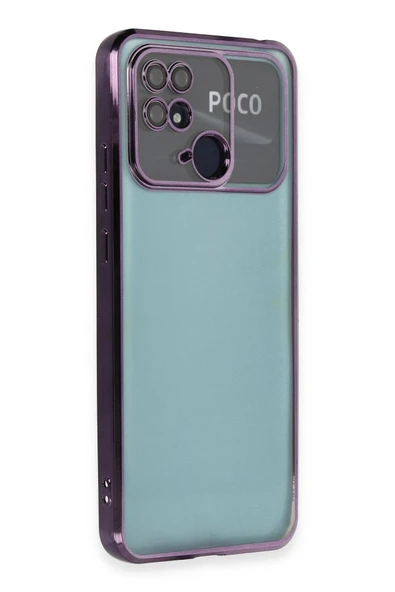 Xiaomi Redmi 10C Kılıf Lensli Silikon - Mor ürün görseli