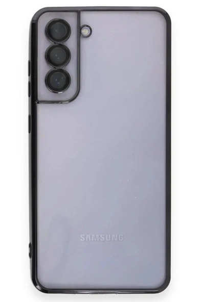 Samsung Galaxy S21 FE Kılıf Lensli Silikon - Siyah - Resim 2