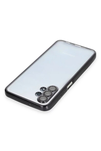 Samsung Galaxy A13 4G Kılıf Lensli Silikon - Siyah - Resim 4