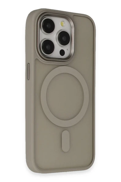 iPhone 15 Pro Max Kılıf Oslo Magsafe Kapak - Titan Gri - Resim 2