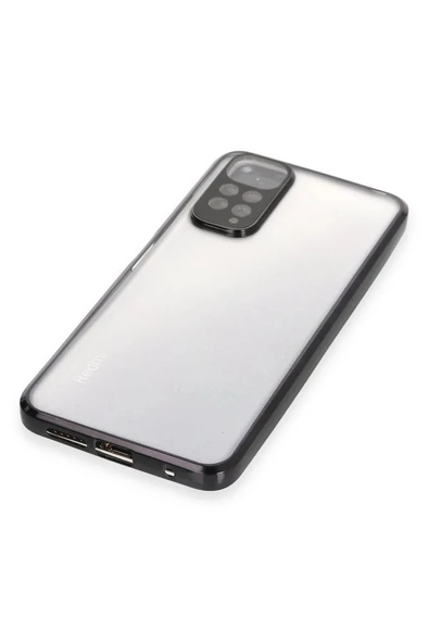 Xiaomi Redmi Note 11 Kılıf Lensli Silikon - Siyah - Resim 4