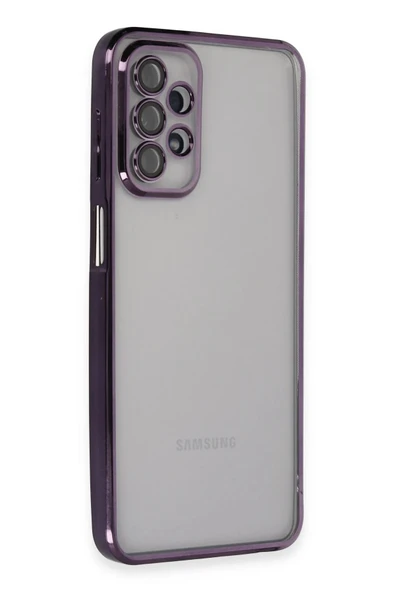 Samsung Galaxy A23 4G Kılıf Lensli Silikon - Mor ürün görseli