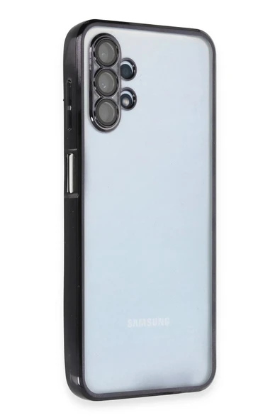 Samsung Galaxy A13 4G Kılıf Lensli Silikon - Siyah - Resim 3