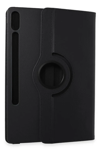 Samsung Galaxy X610 Tab S9 FE Plus 12.4 Kılıf 360 Tablet Deri Kılıf - Siyah - Resim 2