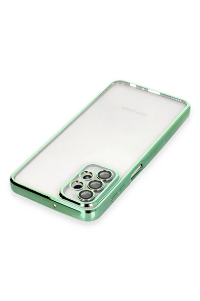 Samsung Galaxy A23 4G Kılıf Lensli Silikon - Yeşil - Resim 3