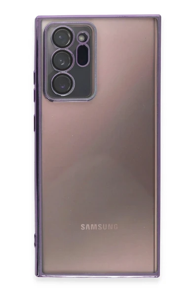 Samsung Galaxy Note 20 Ultra Kılıf Lensli Silikon - Mor - Resim 2