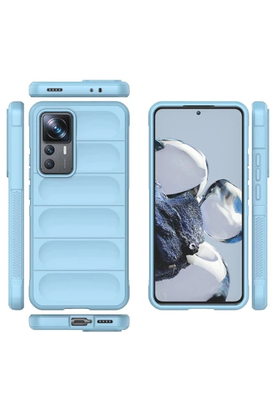 Xiaomi Mi 12T Pro Kılıf Optimum Silikon - Sky Blue - Resim 2