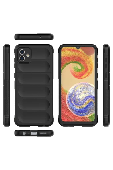 Samsung Galaxy A04 Kılıf Optimum Silikon - Siyah - Resim 3