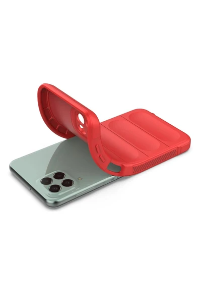 Samsung Galaxy M33 Kılıf Optimum Silikon - Kırmızı - Resim 4