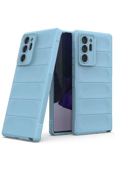 Samsung Galaxy Note 20 Ultra Kılıf Optimum Silikon - Sky Blue - Resim 2