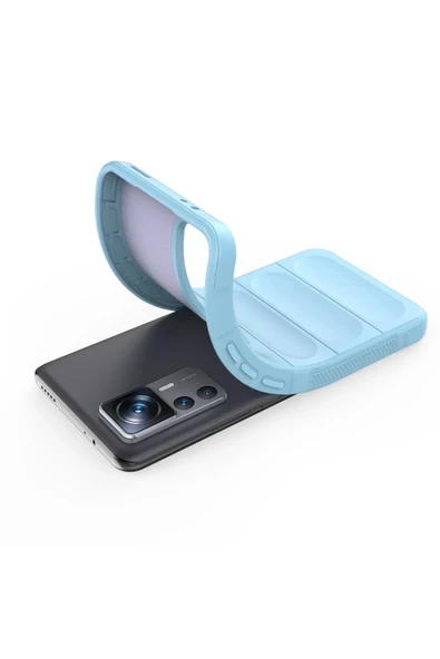 Xiaomi Mi 12T Pro Kılıf Optimum Silikon - Sky Blue - Resim 4