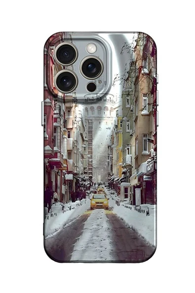 iPhone 15 Pro Max Kılıf Crew Desenli Kapak - Galata Kulesi ürün görseli