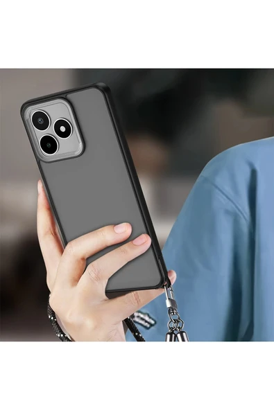 Realme C53 Kılıf Elegant Kapak - Siyah - Resim 2