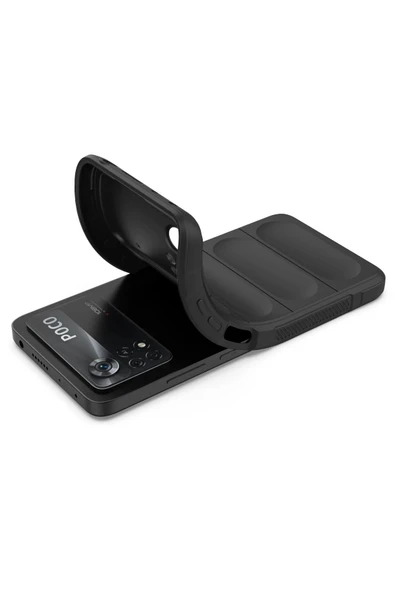 Xiaomi Poco X4 Pro 5G Kılıf Optimum Silikon - Siyah - Resim 4