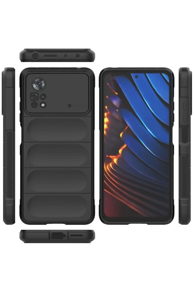 Xiaomi Poco X4 Pro 5G Kılıf Optimum Silikon - Siyah - Resim 2