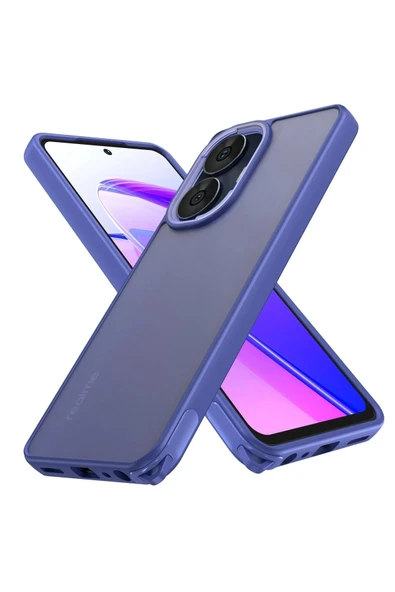 Realme C55 Kılıf Elegant Kapak - Açık Mavi ürün görseli