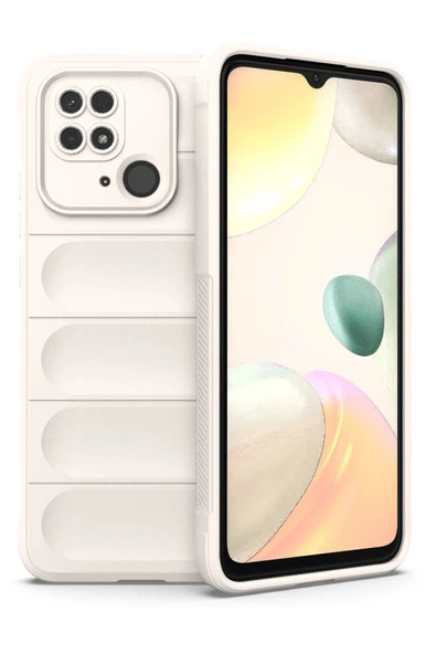 Xiaomi Redmi 10C Kılıf Optimum Silikon - Krem ürün görseli