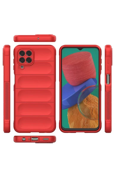Samsung Galaxy M33 Kılıf Optimum Silikon - Kırmızı - Resim 3