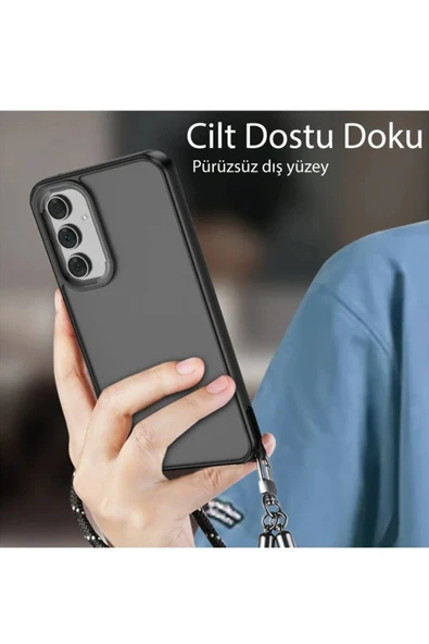 Samsung Galaxy A05S Kılıf Elegant Kapak - Açık Mavi - Resim 4