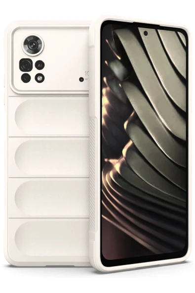 Xiaomi Poco X4 Pro 5G Kılıf Optimum Silikon - Krem ürün görseli 1