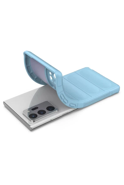 Samsung Galaxy Note 20 Ultra Kılıf Optimum Silikon - Sky Blue - Resim 4