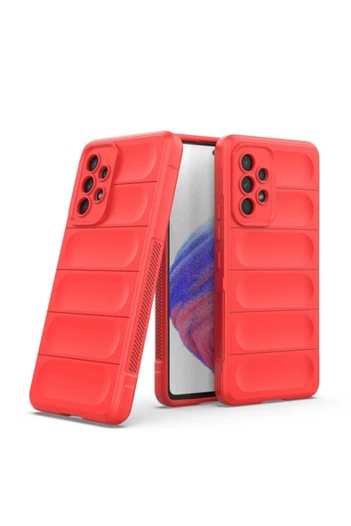 Samsung Galaxy A73 5G Kılıf Optimum Silikon - Kırmızı - Resim 3