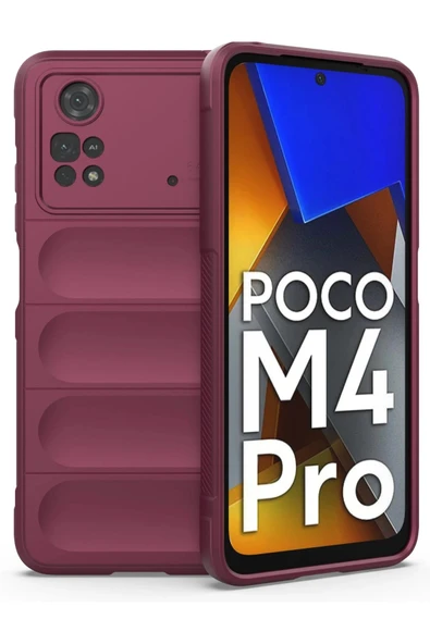 Xiaomi Poco M4 Pro 4G Kılıf Optimum Silikon - Bordo ürün görseli