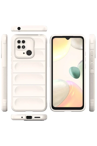 Xiaomi Redmi 10C Kılıf Optimum Silikon - Krem - Resim 3