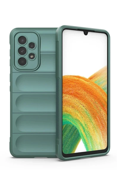 Samsung Galaxy A33 5G Kılıf Optimum Silikon - Koyu Yeşil ürün görseli