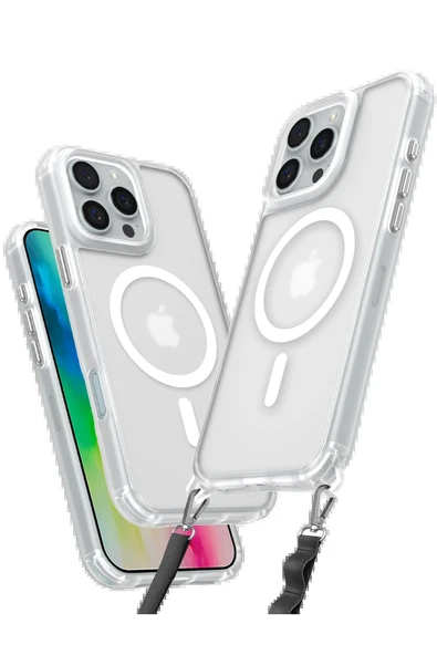 iPhone 16 Pro Kılıf Enka Magsafe Silikon Kılıf - Şeffaf ürün görseli