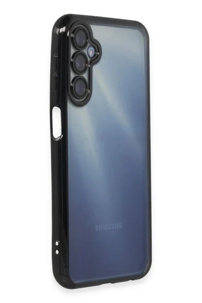 Samsung Galaxy A35 5G Kılıf Lensli Silikon - Siyah - Resim 2