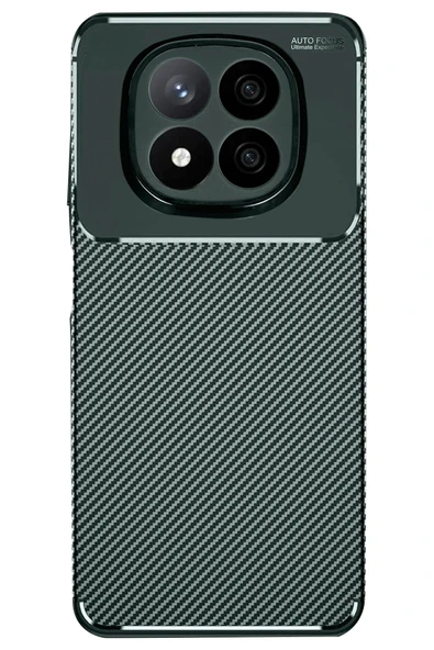 Xiaomi Redmi Note 14 Pro 5G Kılıf Auto Focus Karbon Kapak - Koyu Yeşil - Resim 2