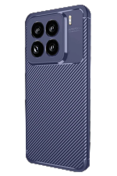 Xiaomi Mi 15 Pro Kılıf Auto Focus Karbon Kapak - Lacivert ürün görseli