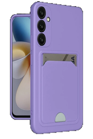 Samsung Galaxy A36 Kılıf Kelvin Kartvizitli Silikon - Lila ürün görseli