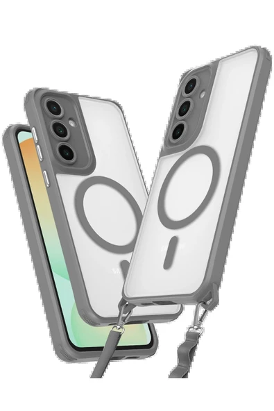 Samsung Galaxy S24 FE Kılıf Enka Magsafe Silikon Kılıf - Titan Gri ürün görseli