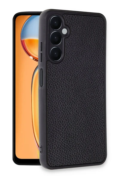 Samsung Galaxy A56 Kılıf Aras Deri Kapak - Siyah ürün görseli