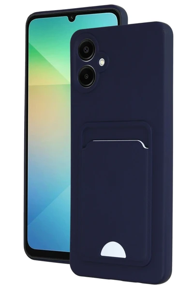 Samsung Galaxy A06 Kılıf Kelvin Kartvizitli Silikon - Lacivert ürün görseli