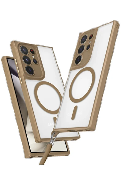 Samsung Galaxy S23 Ultra Kılıf Enka Magsafe Silikon Kılıf - Desert ürün görseli