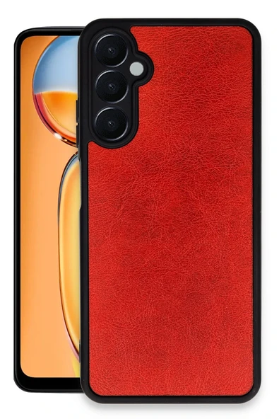 Samsung Galaxy A56 Kılıf Aras Deri Kapak - Kırmızı - Resim 2