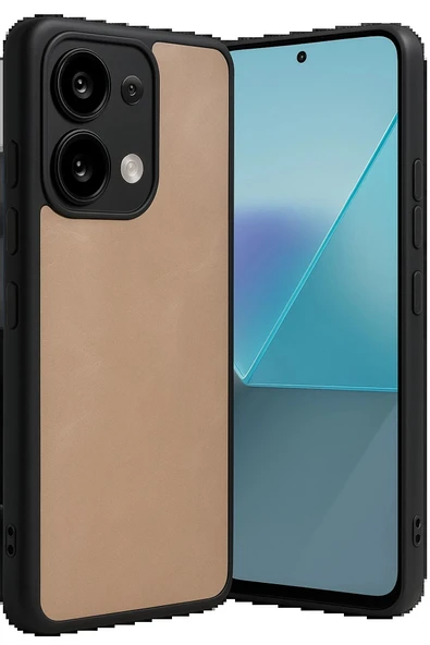 Xiaomi Redmi Note 13 4G Kılıf Aras Deri Kapak - Pudra ürün görseli
