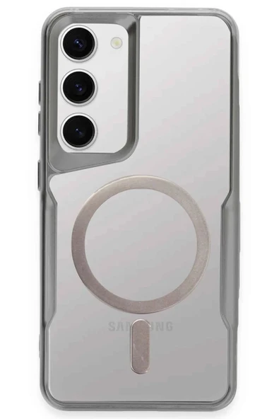 Samsung Galaxy S23 Kılıf Boyi Magsafe Silikon Kapak - Gümüş ürün görseli
