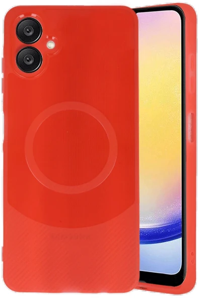 Samsung A06 Kılıf Maya Karbon Kapak - Kırmızı ürün görseli