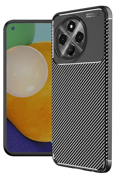 Tecno Spark 30 Pro Kılıf Auto Focus Karbon Kapak - Siyah ürün görseli